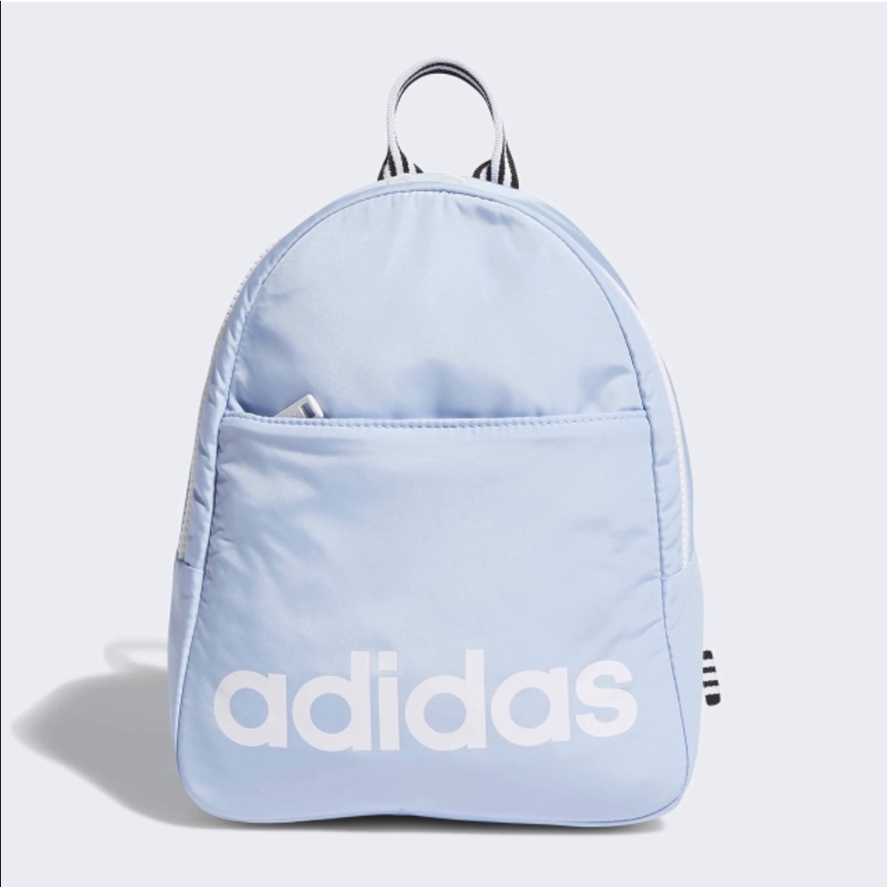 Adidas small light blue backpack